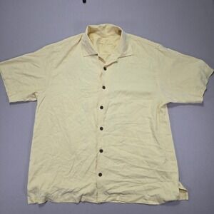 Tommy Bahama Hawaii Map 100% Silk Button‎ Up Camp Shirt Mens Size L